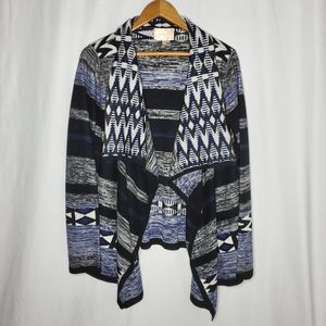 Anthropologie - Aztec Print Drapped Cardigan